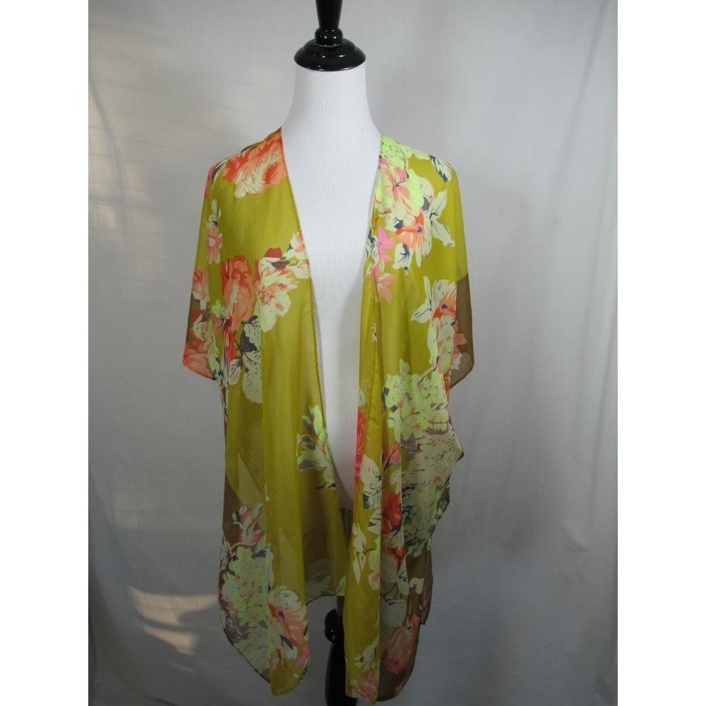 NWT Dry Goods David and Young Sheer Kimono Shawl One Size Floral